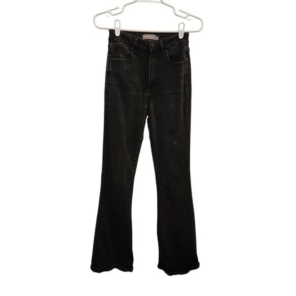 Just USA Black Dark Wash Denim Casual Classic High Rise Bootcut Jeans Size 4 - Picture 1 of 10